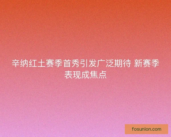 辛纳红土赛季首秀引发广泛期待 新赛季表现成焦点
